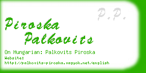 piroska palkovits business card